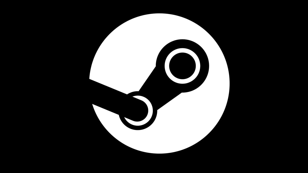 Valve logo (a valve handle) in white on a black background