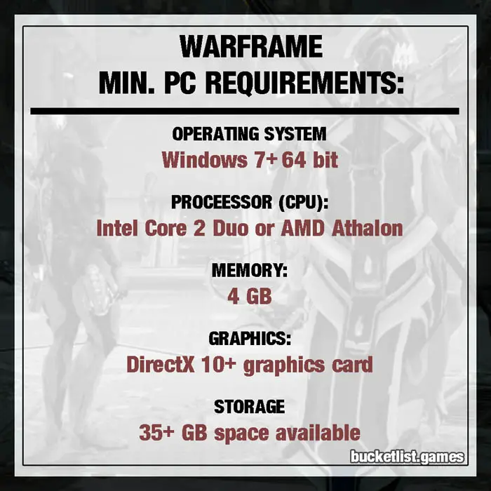 Warframe PC Requirements Sheet 700p b