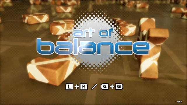 Art of Balance logo in front of shapes