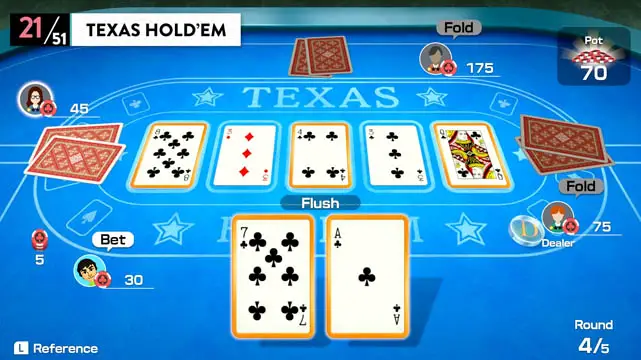 Playing cards spread across a tabletop to represent Texas Hold'Em card game