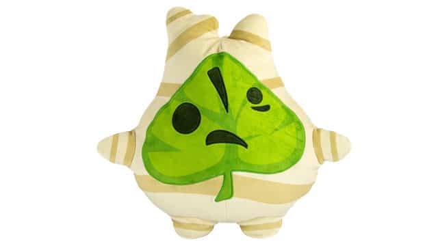A plush of a Korok from The Legend of Zelda: Breath of the Wild
