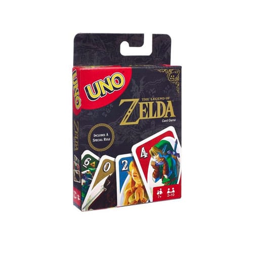 A package of Zelda themed UNO cards