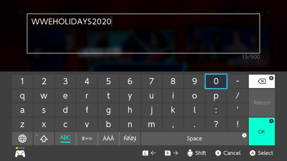 An onscreen keyboard