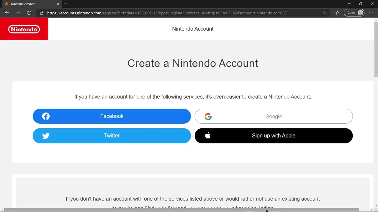 How To Create A Free Nintendo Account (Picture Guide) Bucket List Games