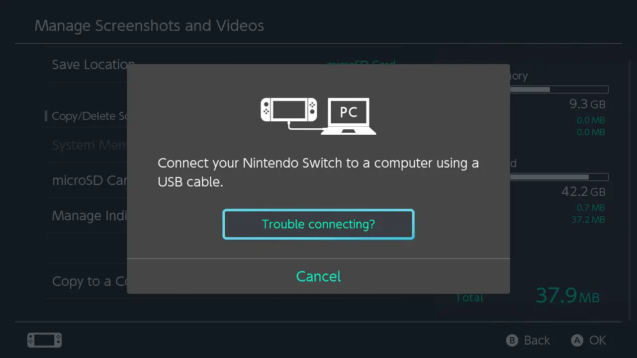 Gray screen with switch and computer icons connected