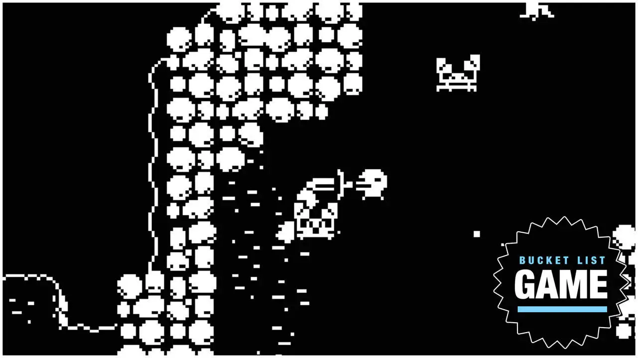 A small duck like creature hitting a crab with a sword in black and white