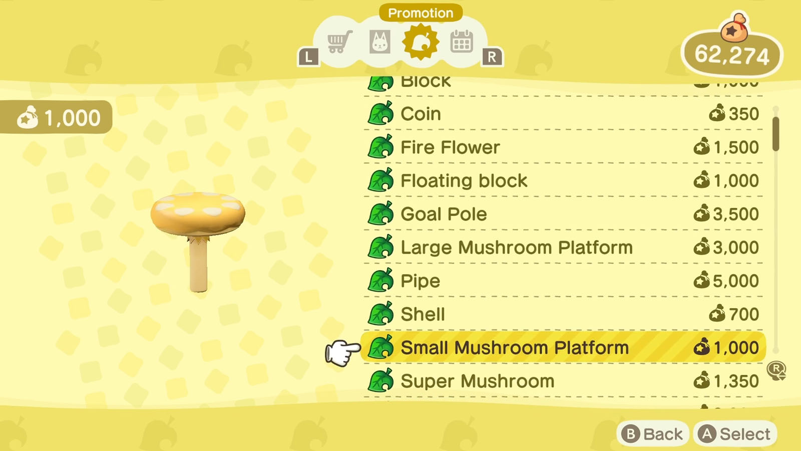 Super Mario Animal Crossing Update Items Complete List (Picture Guide)