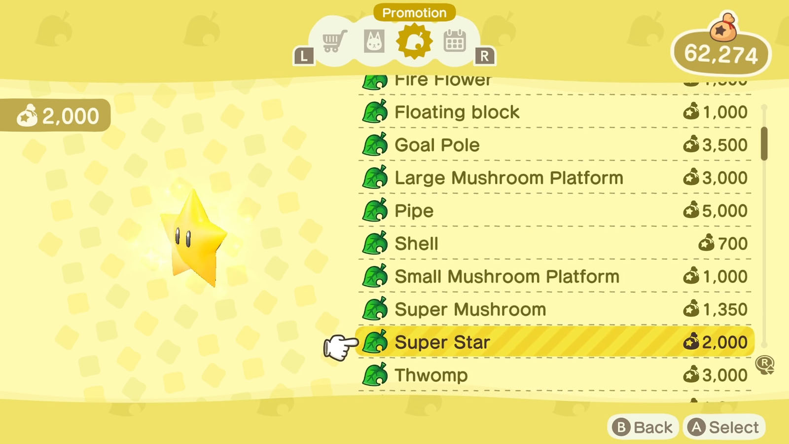 Super Mario Animal Crossing Update Items Complete List (Picture Guide)