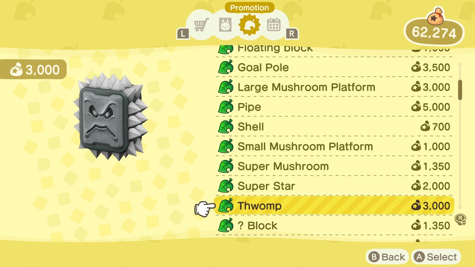 Super Mario Animal Crossing Update Items Complete List (Picture Guide)