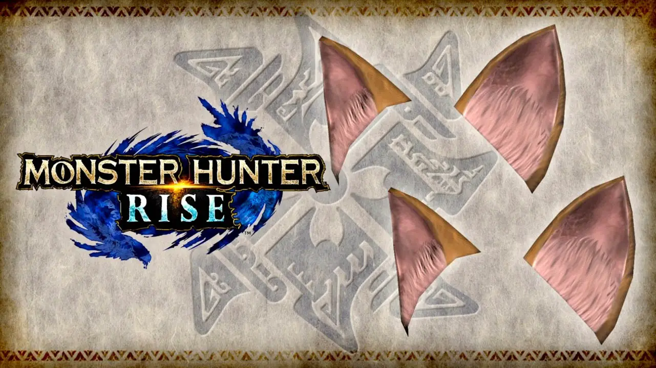 Monster Hunter Rise logo next to cat ears