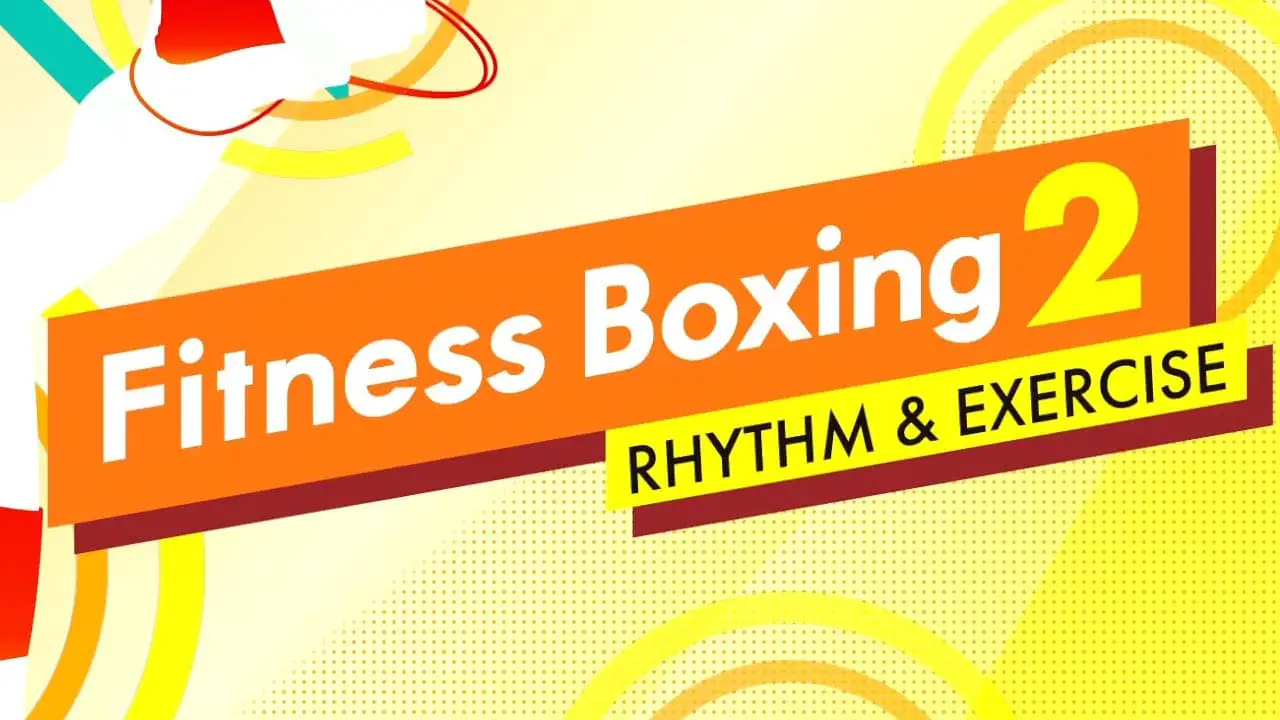 Fitness Boxing 2 logo against a yellow and orange background