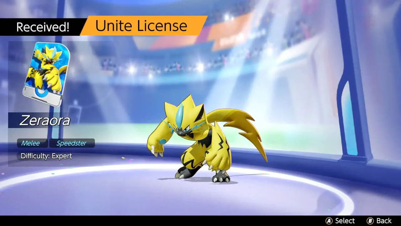 A yellow pokemon hunched over (pokemon unite nintendo switch screenshot)