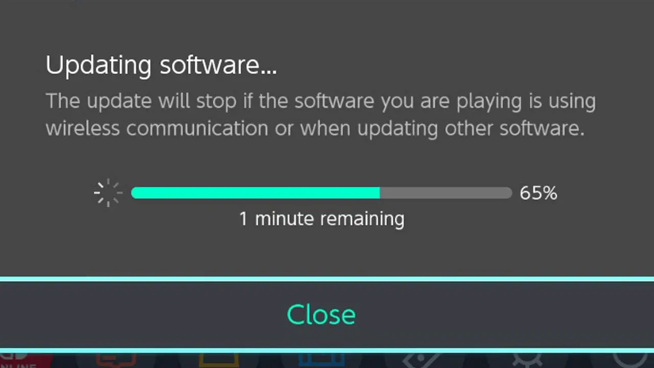 An software update progress bar 