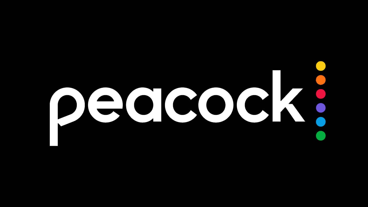 The Peacock TV logo against a black background