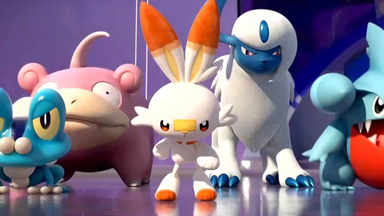 A bunny pokemon flanked by a team of pokemon