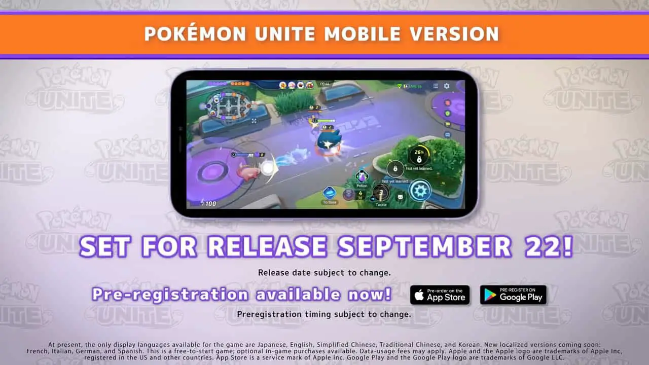 a cell phone on its sized with the pokemon untie release date for mobile beneath it