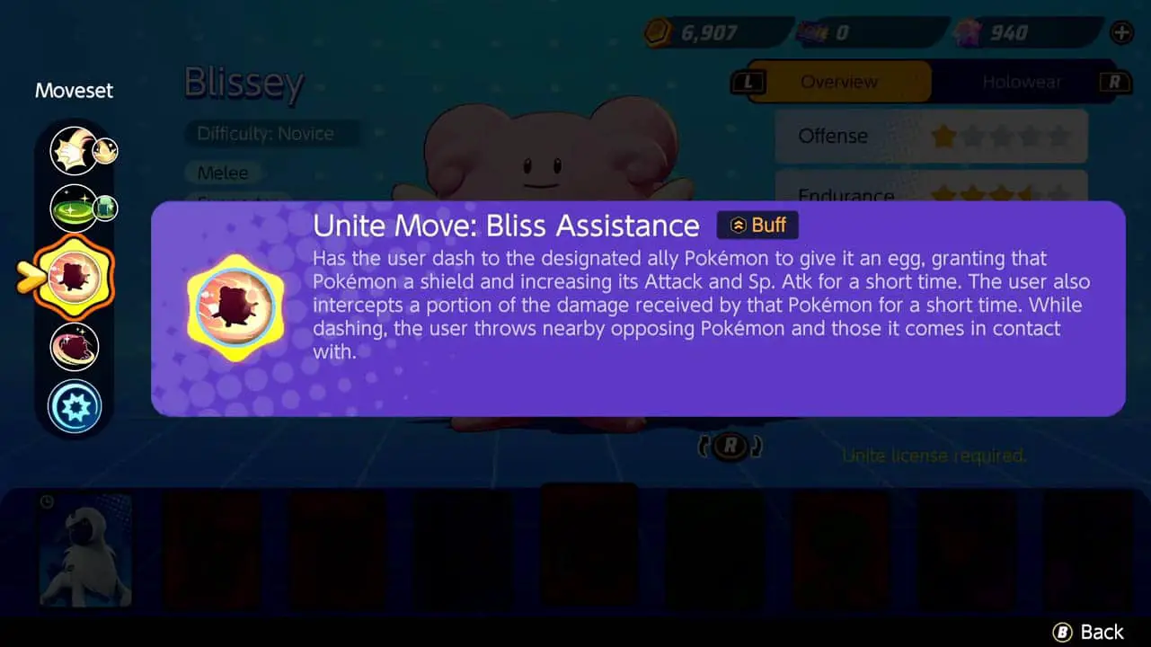 A wall of text explaining blissey's moves