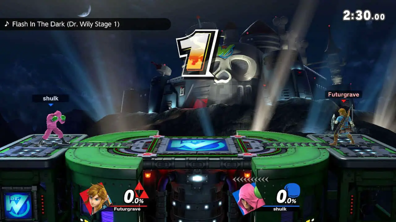 two fighters on a platform (smash ultimate screenshot)
