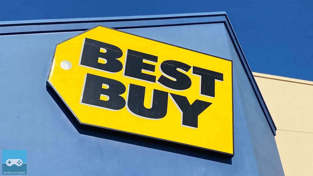 best buy sign, front of building of actual store