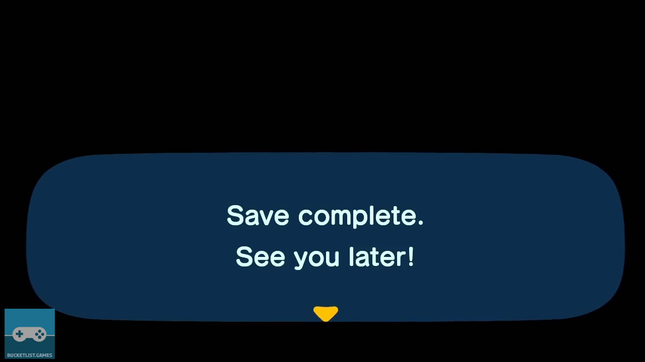 animal crossing save complete message