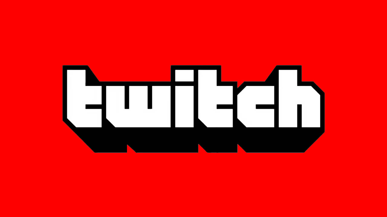 twitch logo on red background