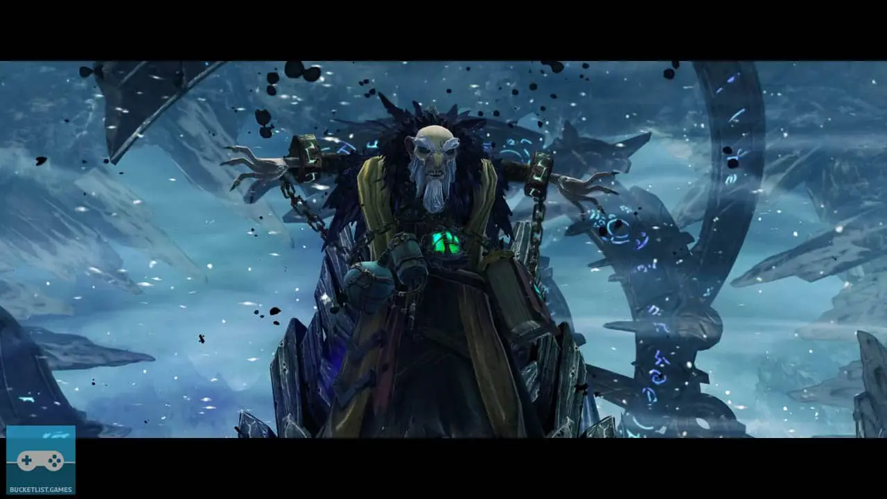 darksiders 2 screenshot of the crowfather