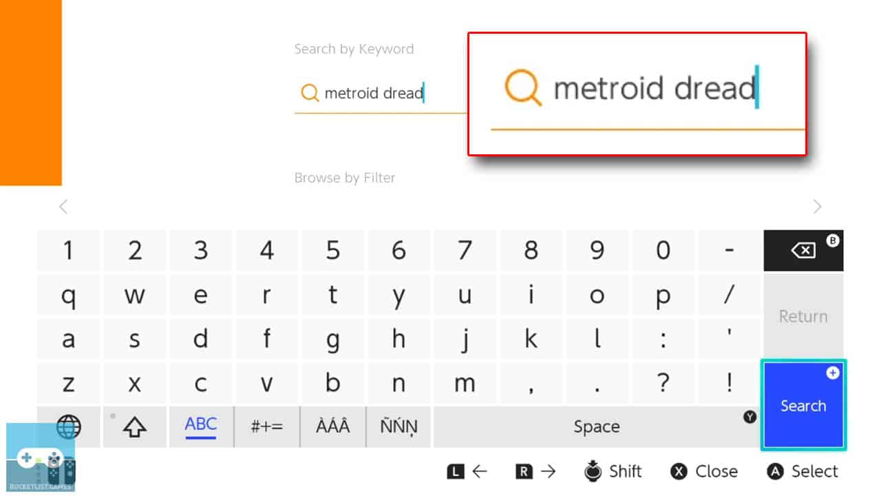 nintendo switch eshop onscreen keyboard