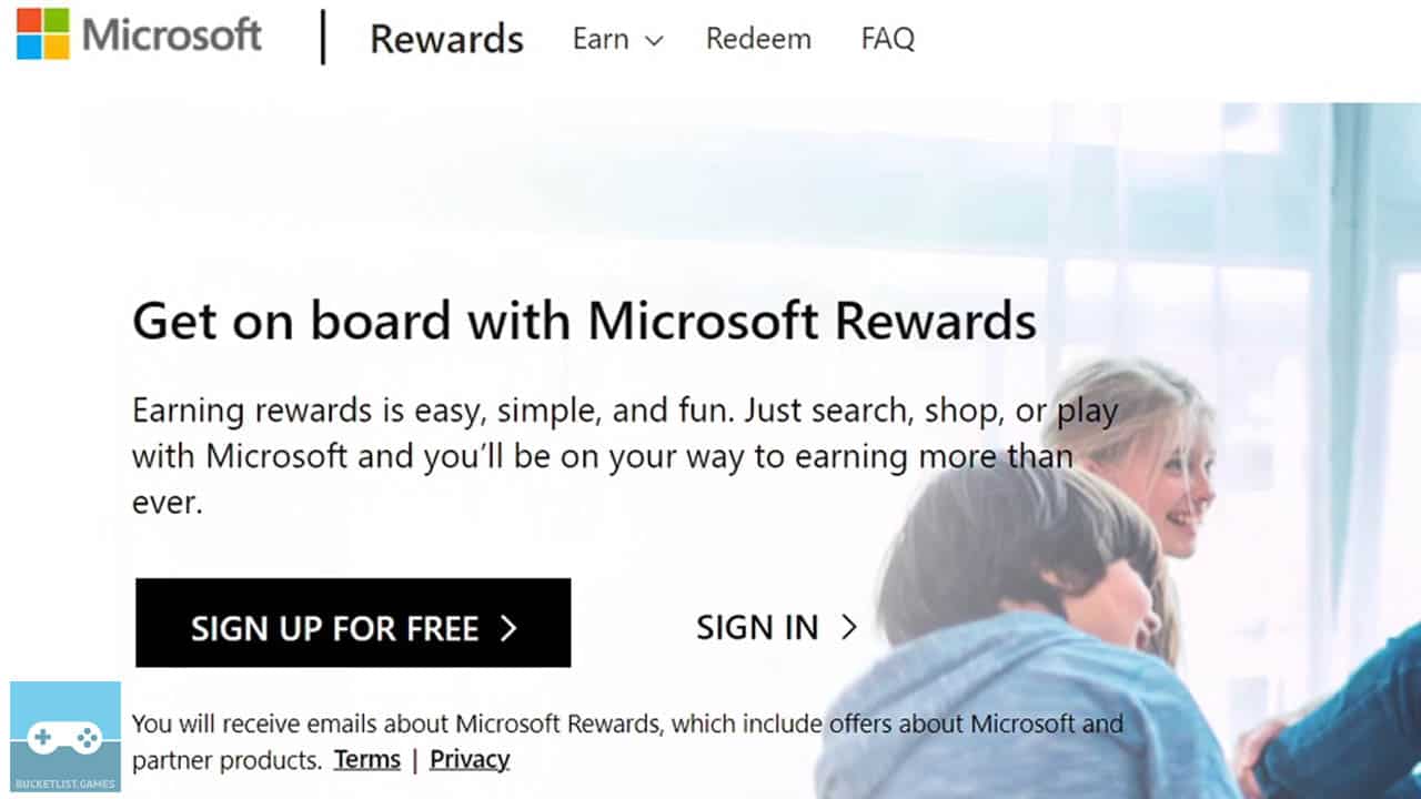 microsoft rewards sign up page