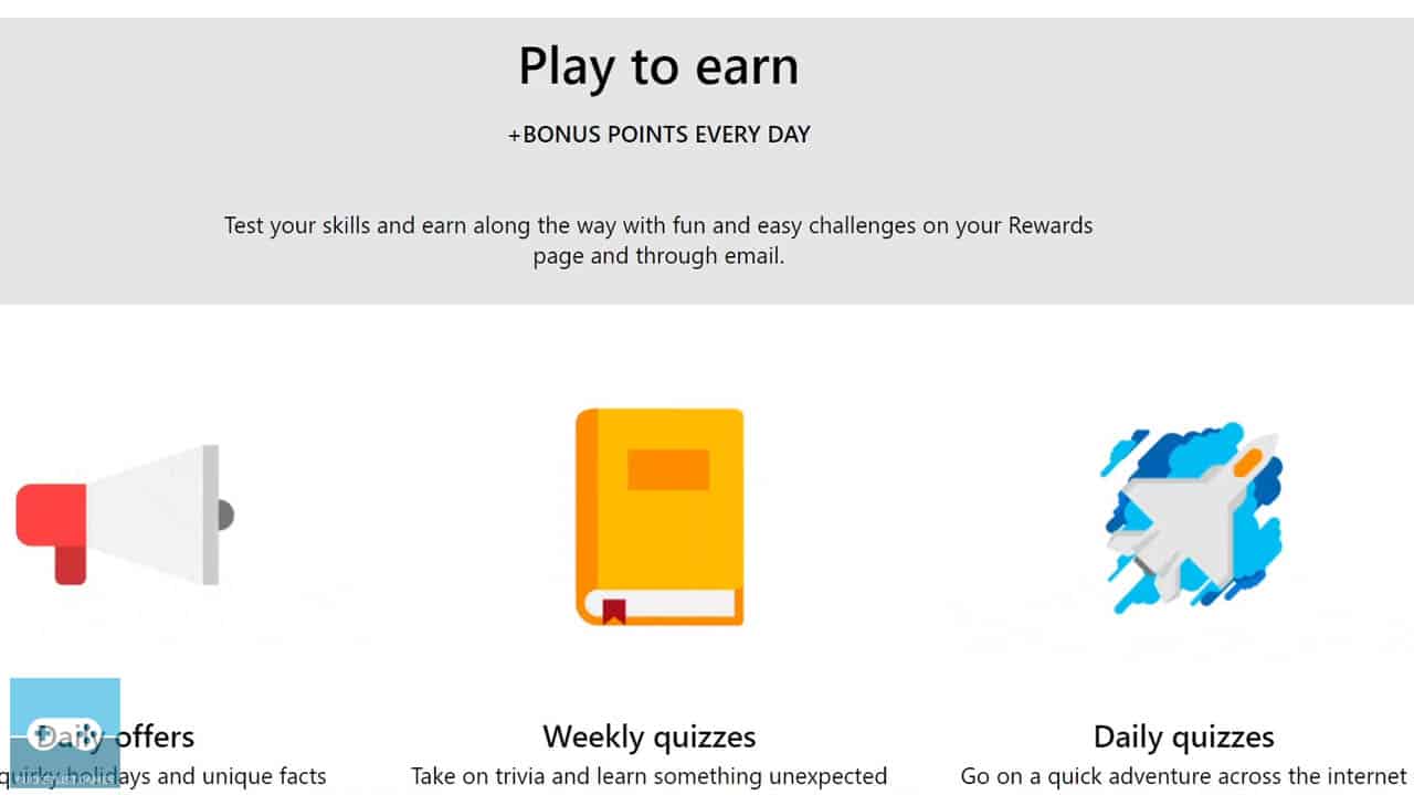 microsoft bing rewards page