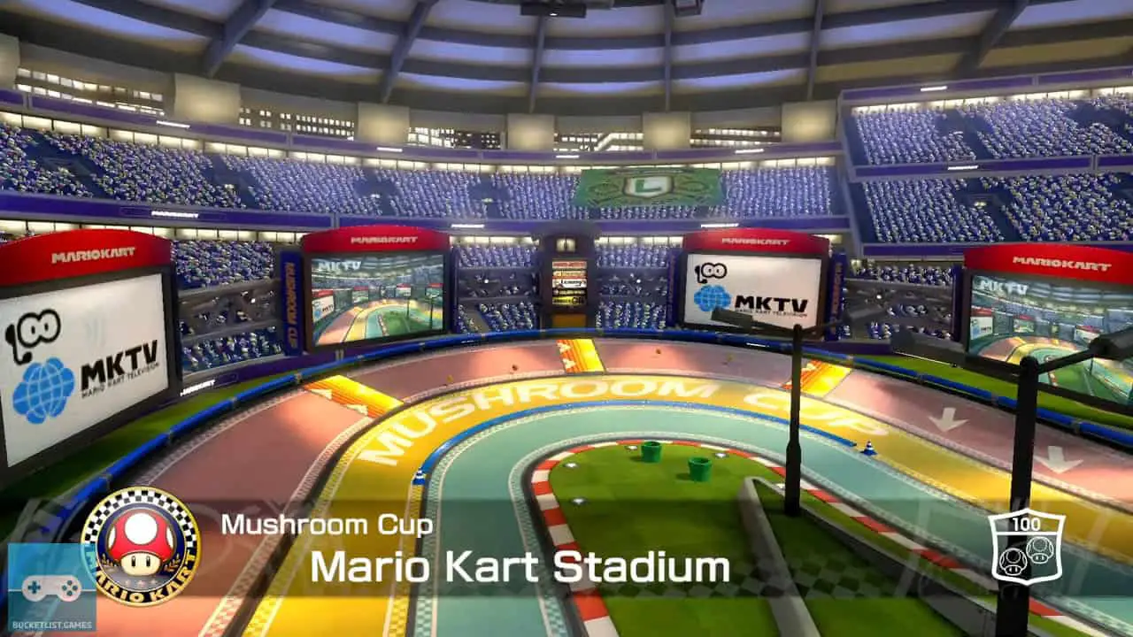 mario kart 8 deluxe screenshot of race track