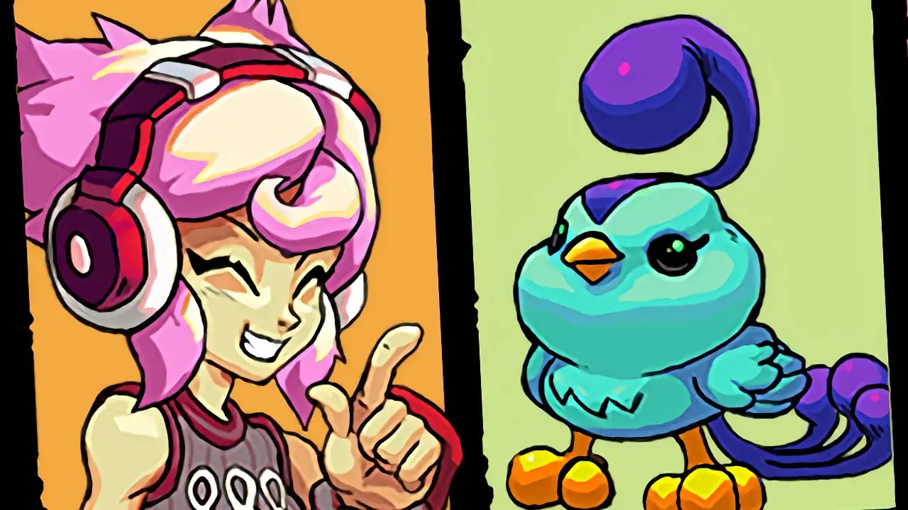 fae tactics art with happy girl and bird next to each other