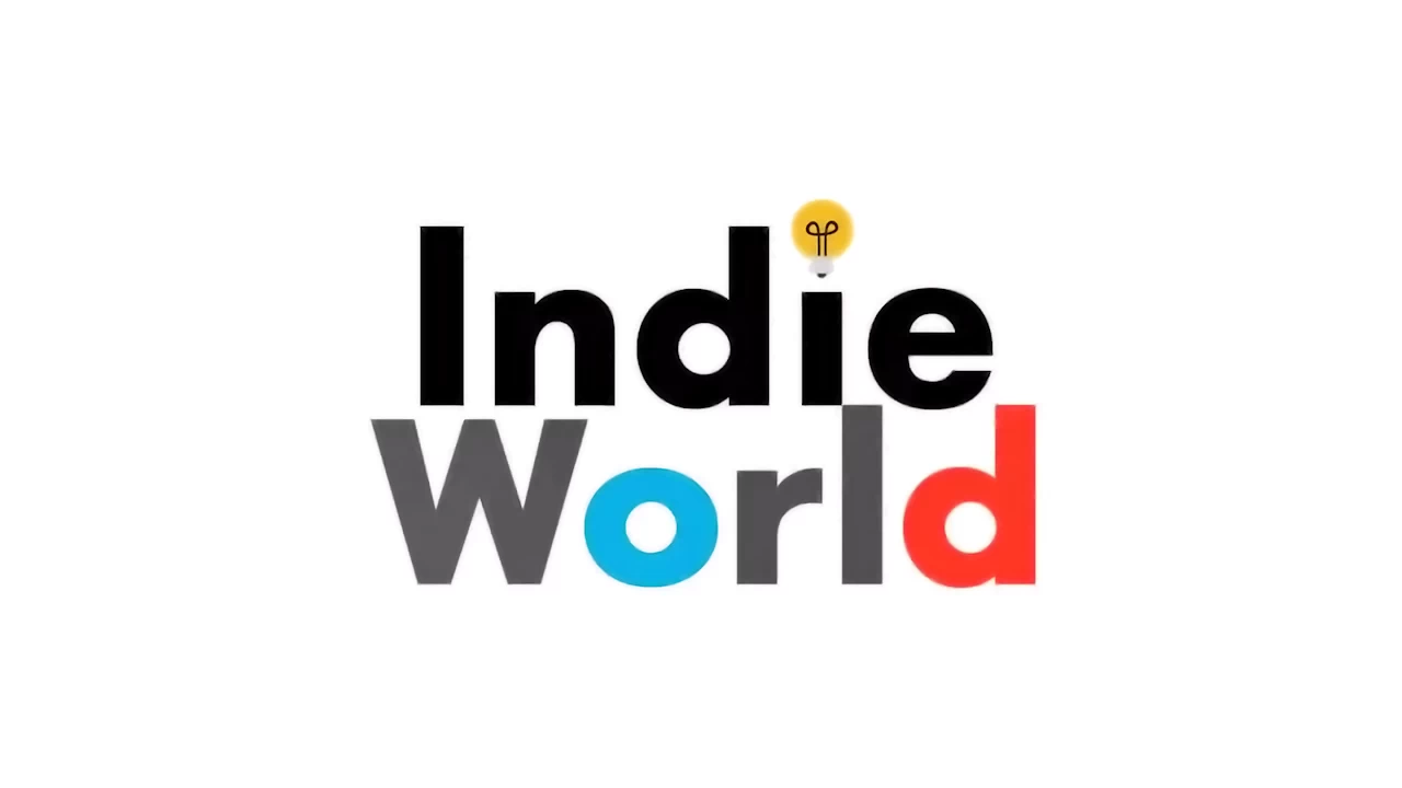 The words "indie world" at the center of a white background