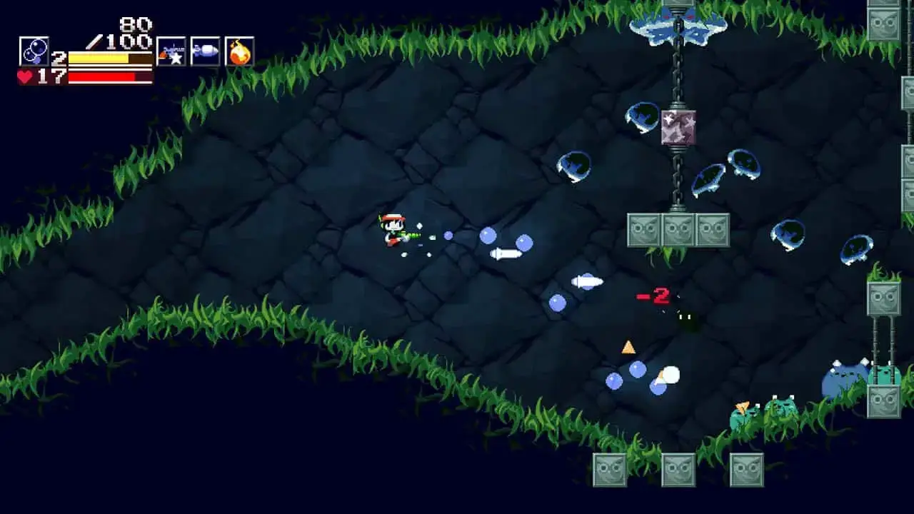 Cave Story image of main character in a cave