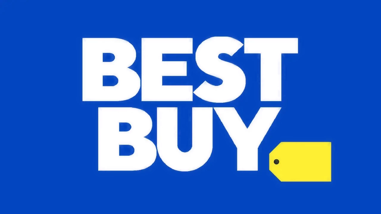 best buy logo on blue background